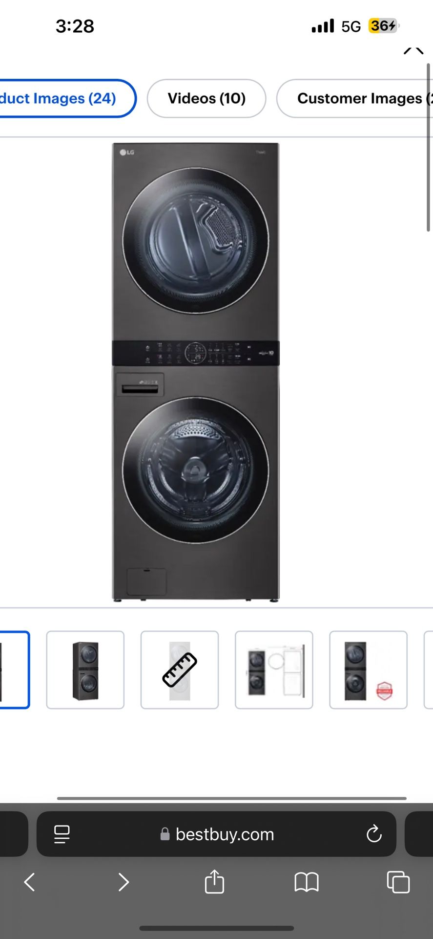 LG ThinQ Smart Front Load Washer And Dryer WiFi 