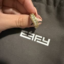 EFFY Men's Diamond Ring (1/6 ct. t.w.)  14k Gold-Plated Sterling Silver