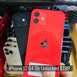 Unlocked - iPhone 12 64 Gb only $199