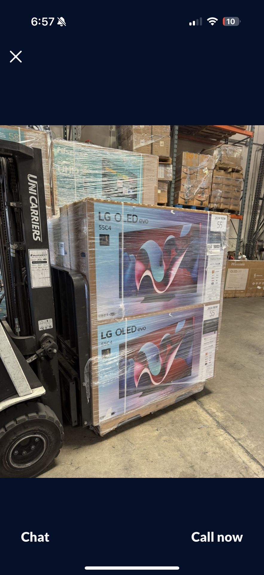 55 “ LG Smart 4K EVO OLED HDR 144HZ TV 55C4 C4