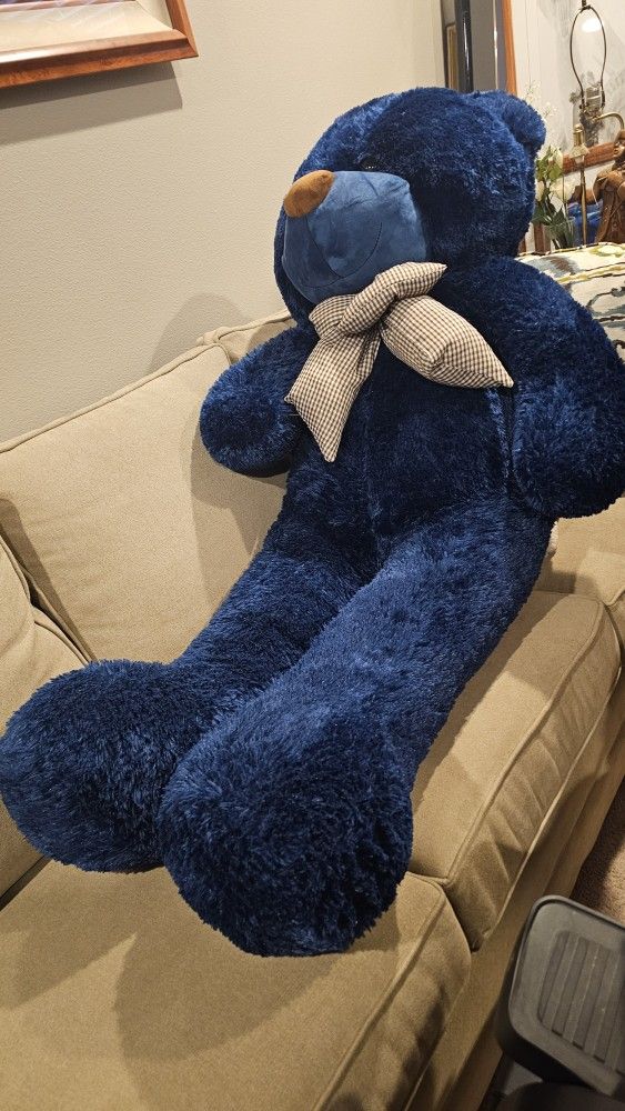 60in Royce Cuddles Navy Blue Life Size Teddy Bear