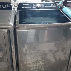 Samsung 5.4 Cu. Ft. Washer and 7.4 Cu. Ft. Electric Dryer in Black