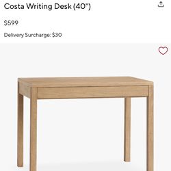 NEW Pottery Barn 40 Costa Writing Desk - Orig $699