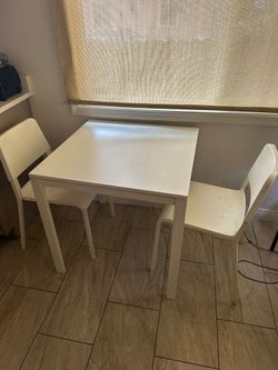 IKEA table and 2 chairs
