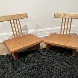 Modern low wood chairs