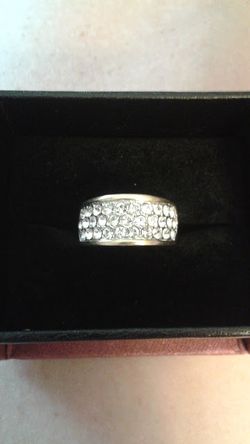 Gold plated crystal ring