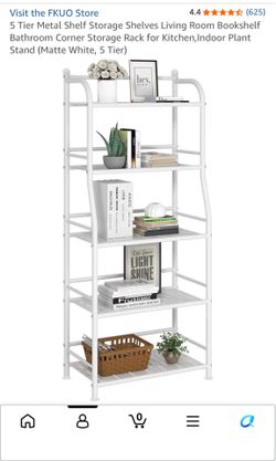 Five tier metal book case
