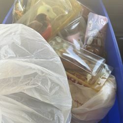 box full of collectibles beanie babies