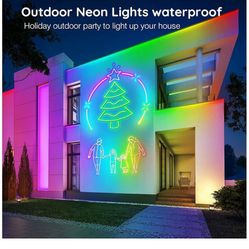 100Ft Neon Rope Lights,Flexible Led Rope Lights Control with App/Remote