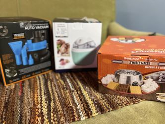 NEW Gifts - S’mores Maker, Electric Ice Cream Maker, Auto Vacuum