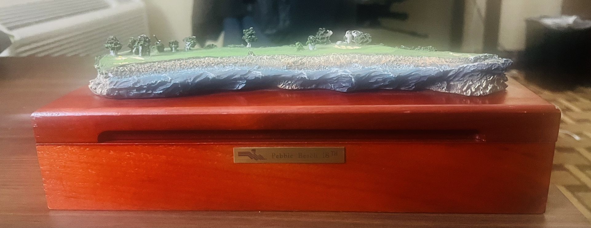 Cherry wood Jewelry Box Pebble Beach