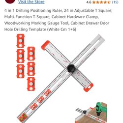 4 in 1 Drilling Positioning RulerT Square