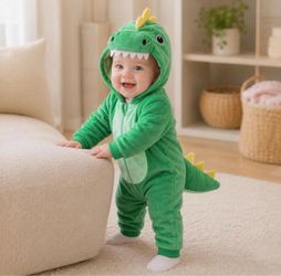 Baby Dinosaur Costume Halloween Cute Hooded Onesie Outfit Infant Toddler Baby Halloween Costumes For Infant Boys