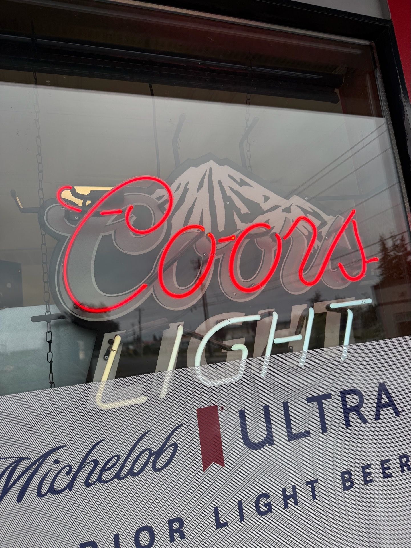 REAL GLASS NEON coors light sign