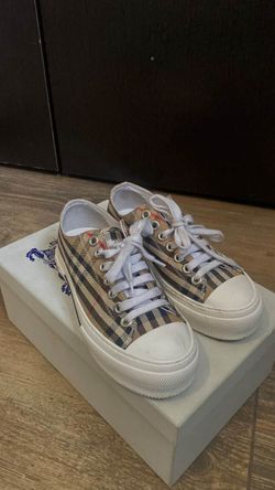 Burberry Checked Lace-Up Sneakers