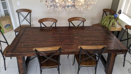 Pottery Barn Dining Table Rustic Mahogany for Sale in Boca Raton