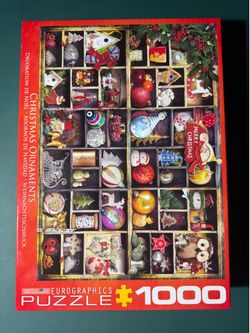 EuroGraphic Christmas Ornaments 1000-Piece