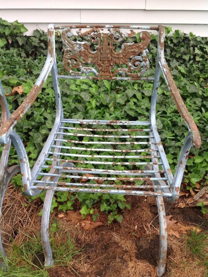 Antique Cast Iron Garden Chairs