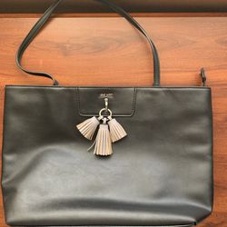 Nine West Black Tote. Sized 11” Deep And 16”-17” Wide. 
