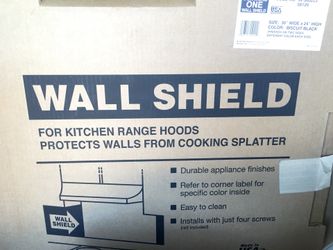 Splatter cooking wall shield
