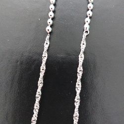 Sterling Silver Rope & Ball 18" Necklace NWT