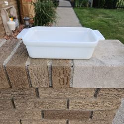 Fire King Milk Glass Loaf Pan.  Like New