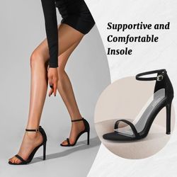 perixir Strappy Heels for Women High Stiletto Heels Sexy Prom Dressy Sandals Ankle Strap Heels Dainty Rope Stiletto Heel