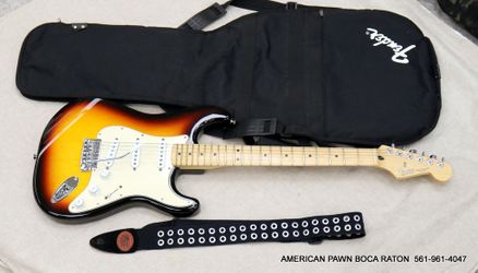 2005 Fender Mexican Standard Stratocaster Upgrade Brown Sunburst w/Gig Bag Guitar is used,