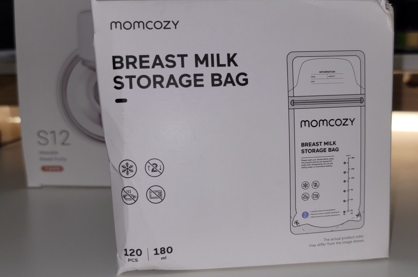 S12 Double Wearable Pump and 120 Count Breastmilk Storage Bags