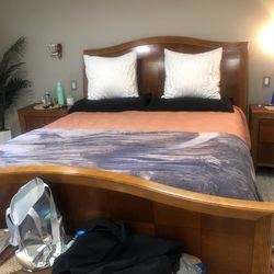 King Size Bed With Two Side Table And Dresseer