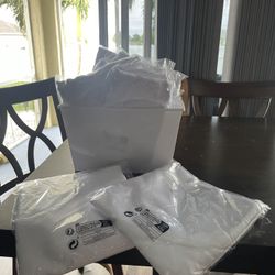 12 White Silk Table Cloths 148cm” 260cm