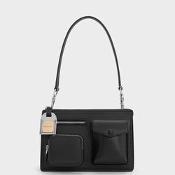 Austen Multi-Pocket Shoulder Bag - Noir