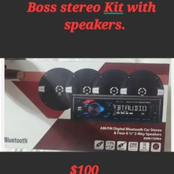 Dual Electronics Car Audio Bundle - Bluetooth Stereo & Four 6.5” 2-way Speakers