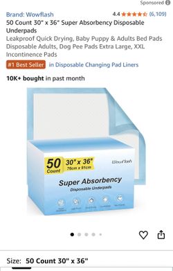 Adult bed pads available