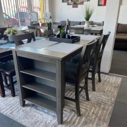 Counter height dining table set