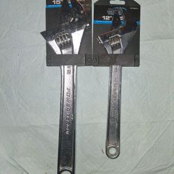 Power Torque 15" & 12" Adjustable Wrench 