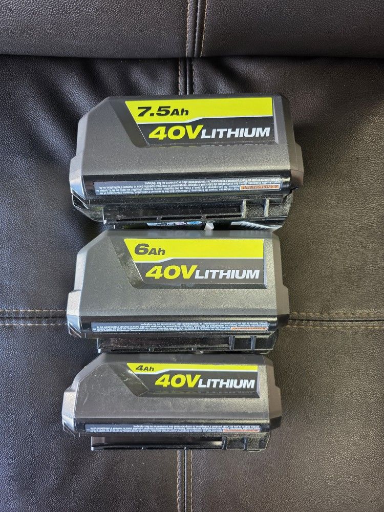 Ryobi 40v Battery 4ah 6ah 7.5ah