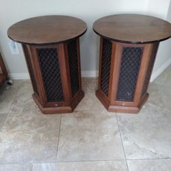 Pair Vintage Dokorder speaker End Tables