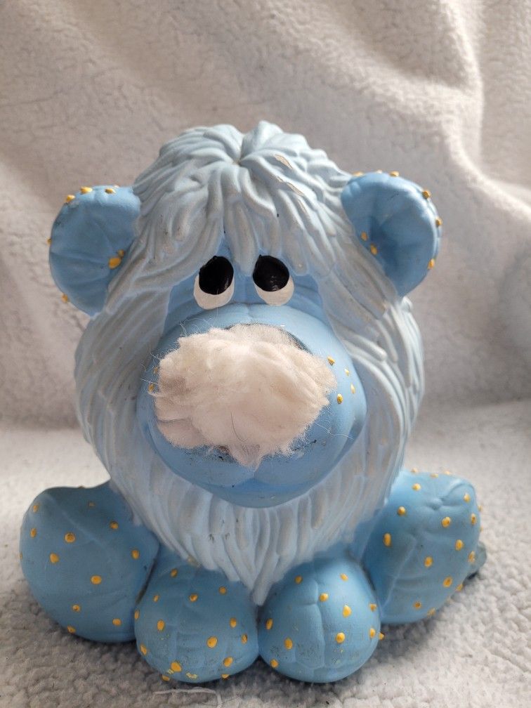 Vintage 80s Walt Disney Fluppy Dogs Kenner Blue Brave Flup Puppy Dog Piggy Bank