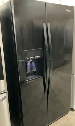 Whirlpool Side By Side Black Refrigerator Fridge
