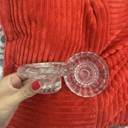 Pair of crystal candleholders Candle Holders
