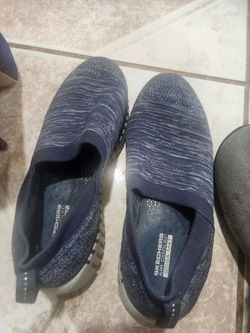 Blue Sketchers womens shoes