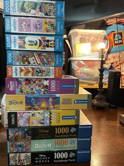 Disney 1000 Puzzle Lot Of 11 Used