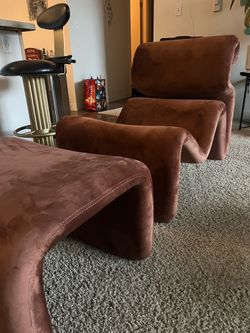 Postmodern Sculptural Chair w/ Ottoman