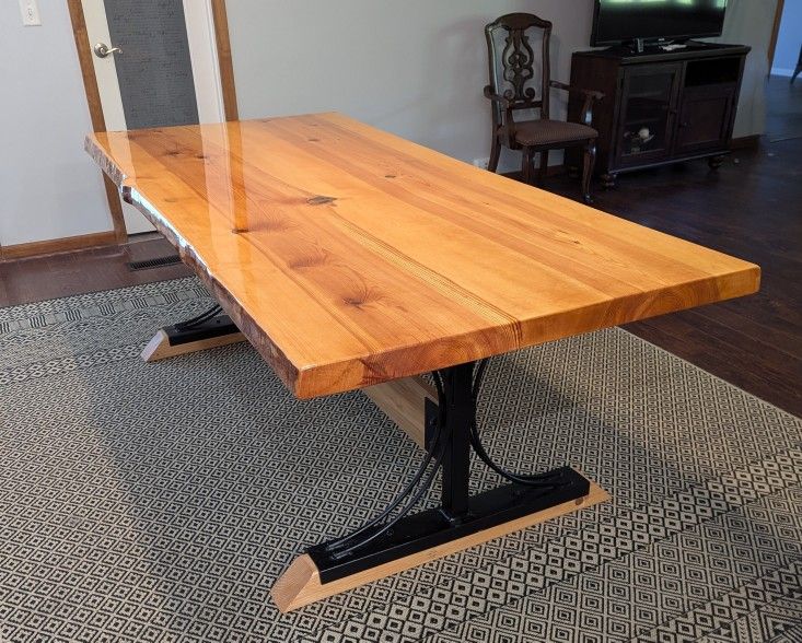 Live Edge Table 87" 7'3" long, 42" wide, 2" thick 30" tall