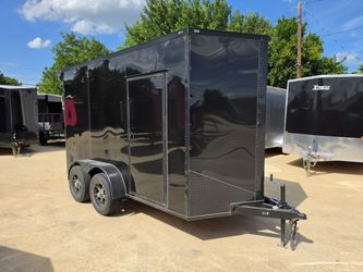 2026 New 6x12 TA Screwless Enclosed Trailer | Blackout | Spoiler Package | 7' Interior | .08 Exterior | 1173 (Black)