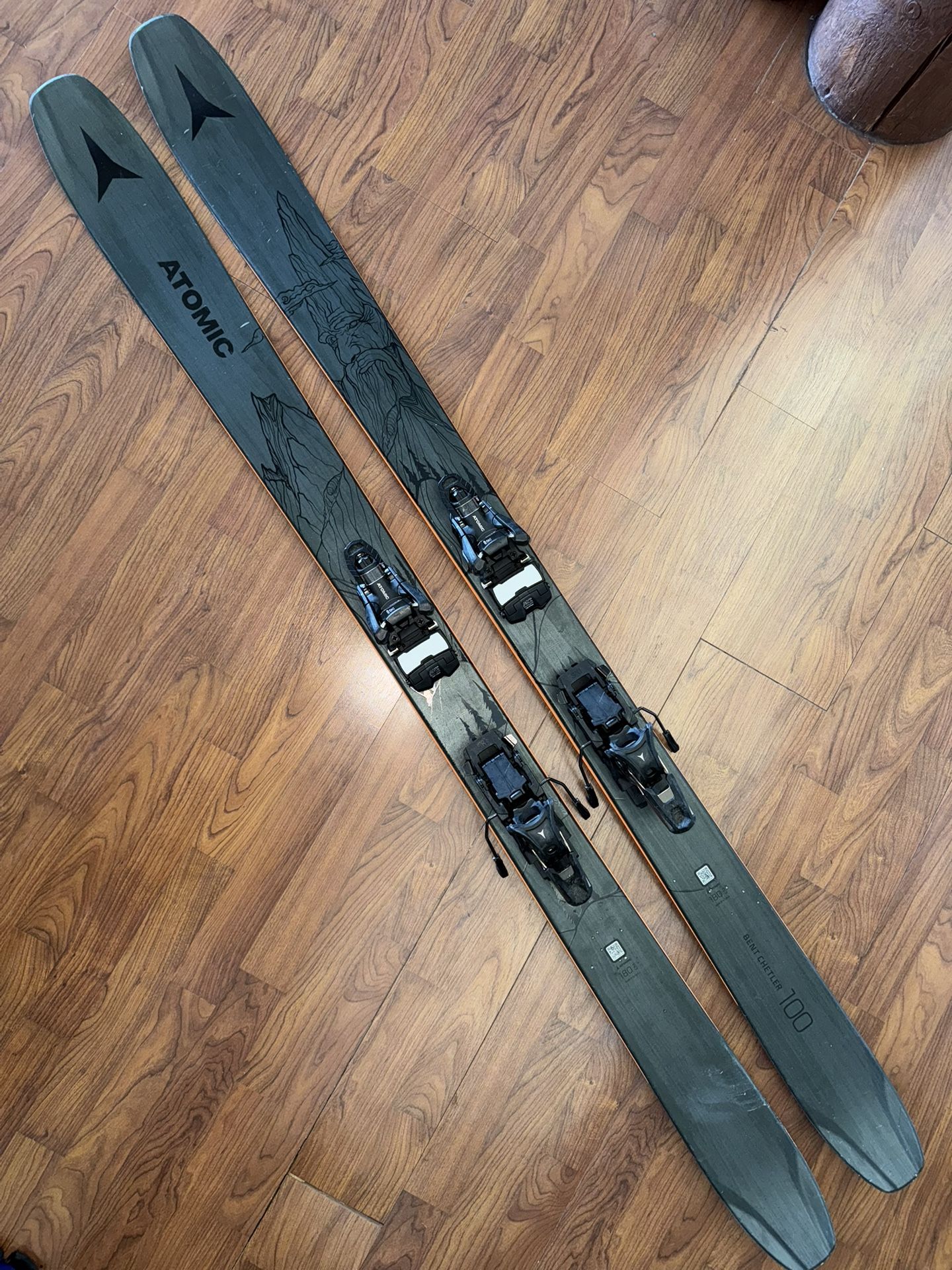 Atomic Bent Chetler 100 + Atomic Shift 13 Bindings + Pomoca Climb 2.0 Skins Backcountry Skiing Setup (Phantom-Treated)
