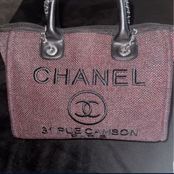 Chanel Deauville cloth tote