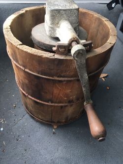 antique ice cream maker approx. 132 years old