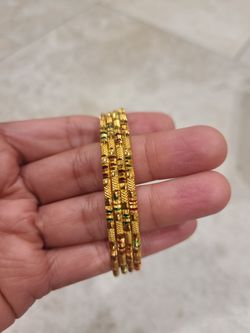 Gold coated bangles